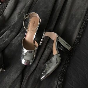 Metallic Block Heels